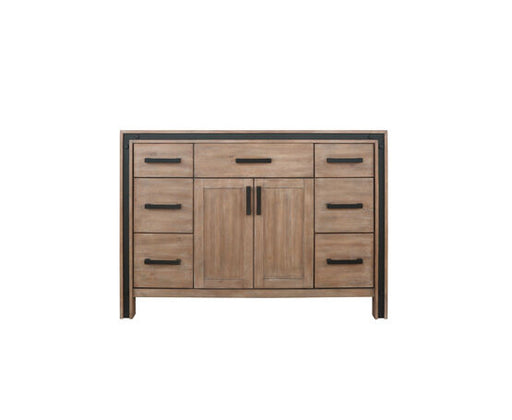 Lexora Ziva 48" - Rustic Barnwood Single Bathroom Vanity (Options: Cultured Marble Top, White Square Sink and 34" Mirror w/ Faucet) - Lexora - Ambient Home
