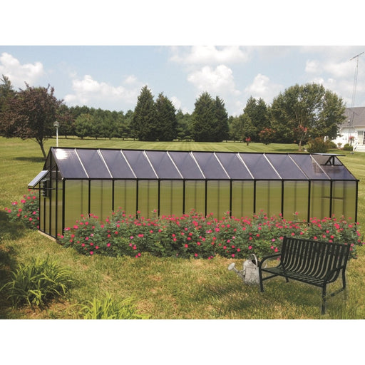 Riverstone Monticello Mojave 8 ft x 24 ft Greenhouse Black MONT-24-BK-MOJAVE - Riverstone - Ambient Home