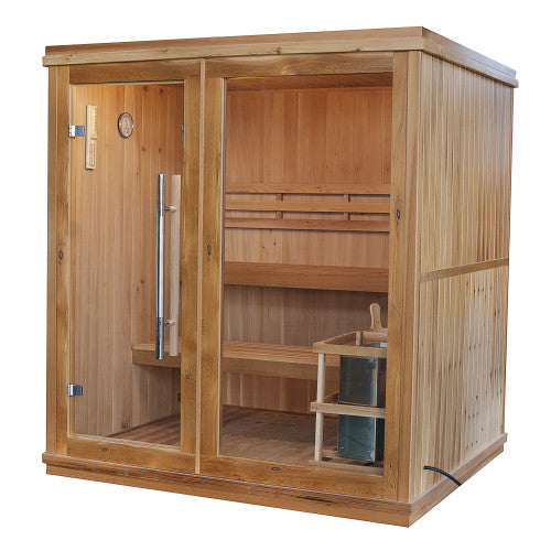 SunRay Chaleston 4-Person Indoor Traditional Sauna (HL400TN) (71"W x 63"D x 80"H) - Sunray Saunas - Ambient Home