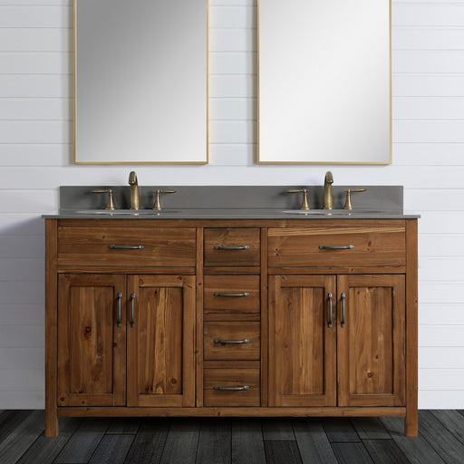 Design Element Bryson 71 Inch Freestanding Bathroom Vanity Base Only, Walnut Finish - Design Element - Ambient Home