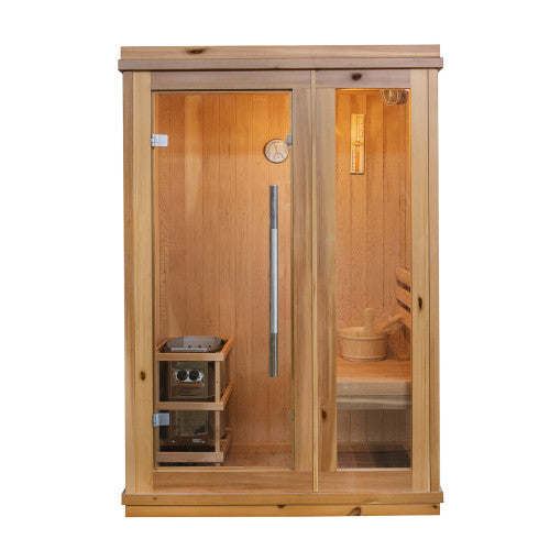 SunRay Aston 1-Person Indoor Traditional Sauna (HL100TN) (54" x 36" x 80") - Sunray Saunas - Ambient Home