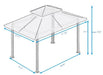 Paragon Outdoor Barcelona 10' x 12' Gazebo and Mosquito Netting - Paragon Outdoor - Ambient Home