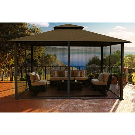 Paragon Outdoor 11' x 14' Gazebo with Sunbrella Top and Mosquito Netting - Paragon Outdoor - Ambient Home