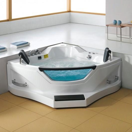 Mesa BT-084 Whirlpool Air Two Person Corner Tub (60"L x 60"W x 27"H) - Mesa - Ambient Home