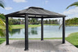 Paragon Outdoor Santa Monica GZ3 11' x 13' Hard Top Gazebo with Rust Free Aluminum Structure, Powder Coated Frame and Twin Layer Aluminum Roof - Paragon Outdoor - Ambient Home