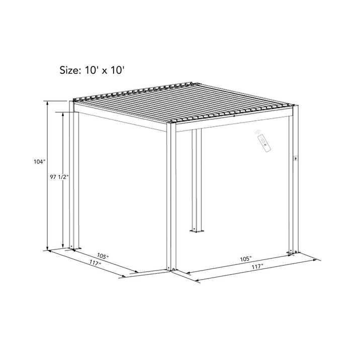 Bon Pergola Smart Louvered Pergola with Motorization & Lighting, Villa Pergola - Bon Pergola - Ambient Home