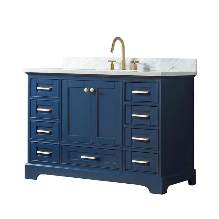 Legion Furniture WS3348-B 48 Inch Solid Wood Vanity in Blue, No Faucet - Legion Furniture - Ambient Home