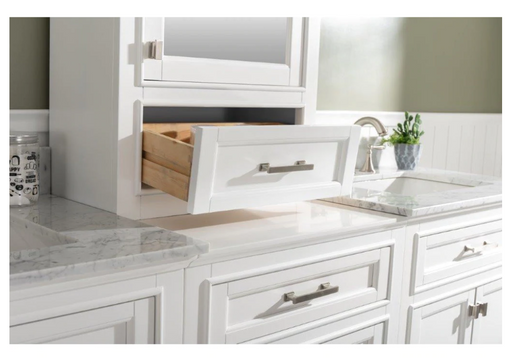 Design Element Milano 96" Double Sink Bathroom White Vanity Modular Set - Design Element - Ambient Home