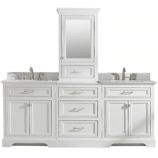 Design Element ML-84MC-WT Milano 84" Double Sink White Bathroom Vanity Modular Set - Design Element - Ambient Home