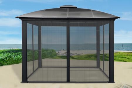 Paragon Outdoor Siena Hard Top Gazebo with Sliding Screen - Paragon Outdoor - Ambient Home