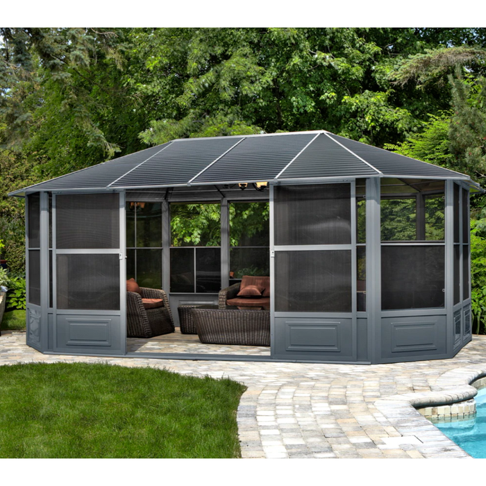 Gazebo Penguin Florence Solarium 4-Season Sunroom Kit / Patio Gazebo with Metal Roof - Gazebo Penguin - Ambient Home