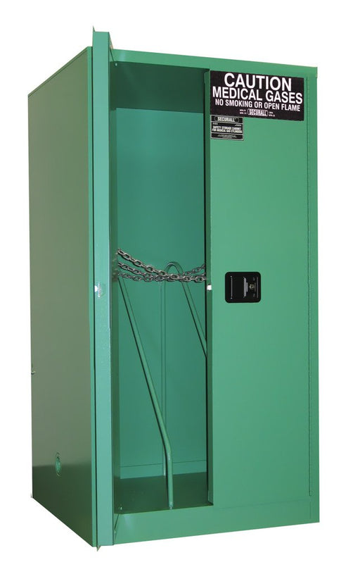 Securall  MG306HFL - MedGas Full Fire Lined Oxygen Gas Cylinder Storage Cabinet - Stores 6-9 H Cylinders - Securall - Ambient Home
