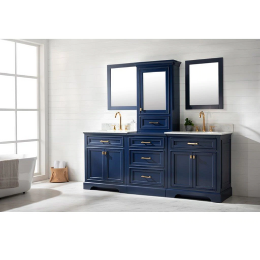 Design Element ML-84MC-BLU Milano 84" Double Sink Blue Bathroom Vanity Modular Set - Design Element - Ambient Home