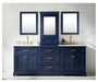 Design Element ML-84MC-BLU Milano 84" Double Sink Blue Bathroom Vanity Modular Set - Design Element - Ambient Home