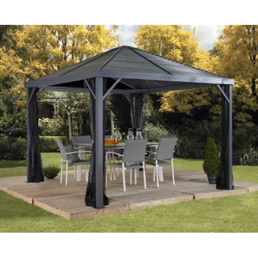 Sojag™ Sanibel Gazebo Steel Roof with Mosquito Netting - Sojag Gazebo - Ambient Home