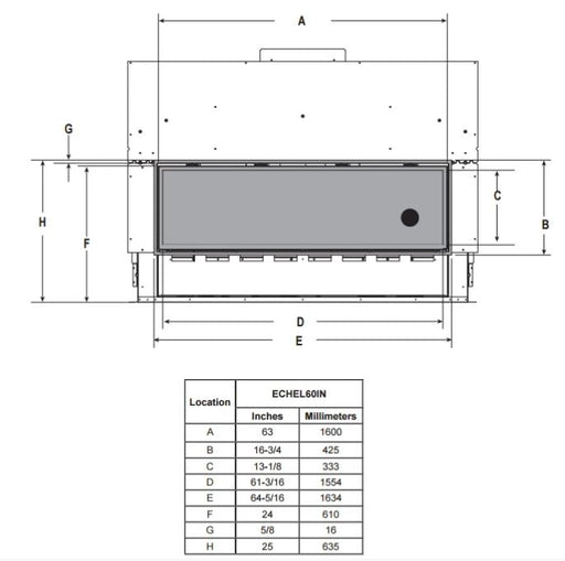 Majestic Echelon II 60 Inch Linear Direct Vent Gas Fireplace - ECHEL60IN-C - Majestic - Ambient Home