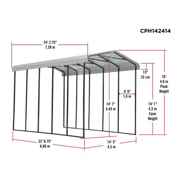 Arrow 14x24x14 DIY RV Carport Kit - Arrow - Ambient Home