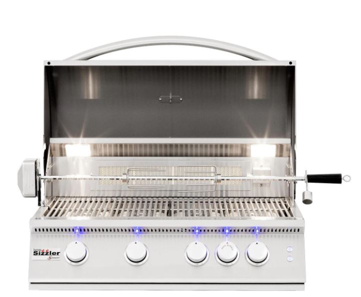 Summerset Sizzler Pro 32-Inch 4-Burner Built-In Natural Gas Grill With Rear Infrared Burner - - Summerset - Ambient Home