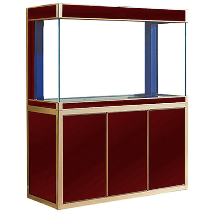 Aqua Dream 135 Gallon Tempered Glass Aquarium Red and Gold [AD-1260-RD] - Aquadream - Ambient Home