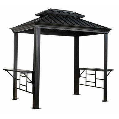 Sojag Gazebo BBQ Messina Grill 6 x 8 ft - Dark grey — Ambient Home