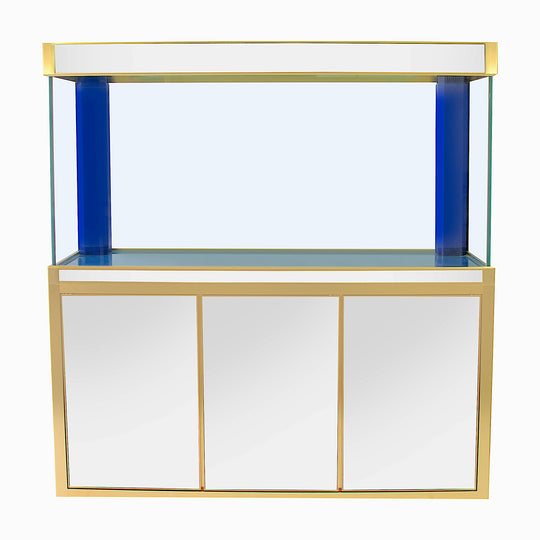 Aqua Dream 175 Gallon Tempered Glass Aquarium White and Gold [AD-1560-WT] - Aquadream - Ambient Home