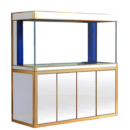 Aqua Dream 250 Gallon Tempered Glass Aquarium White and Gold [AD-1980-WT] - Aquadream - Ambient Home