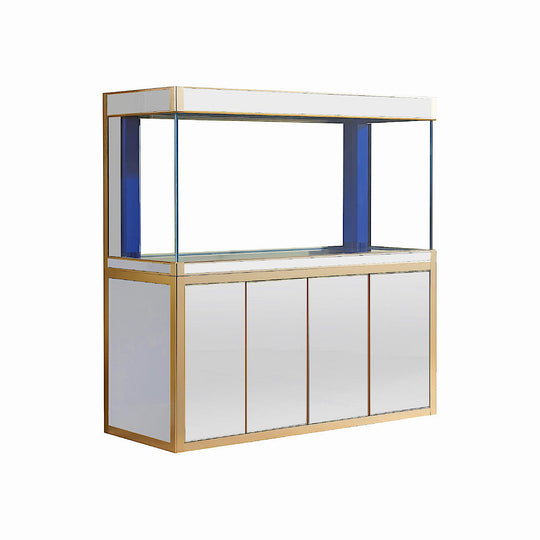 Aqua Dream 220 Gallon Tempered Glass Aquarium White and Gold [AD-1760-WT] - Aquadream - Ambient Home