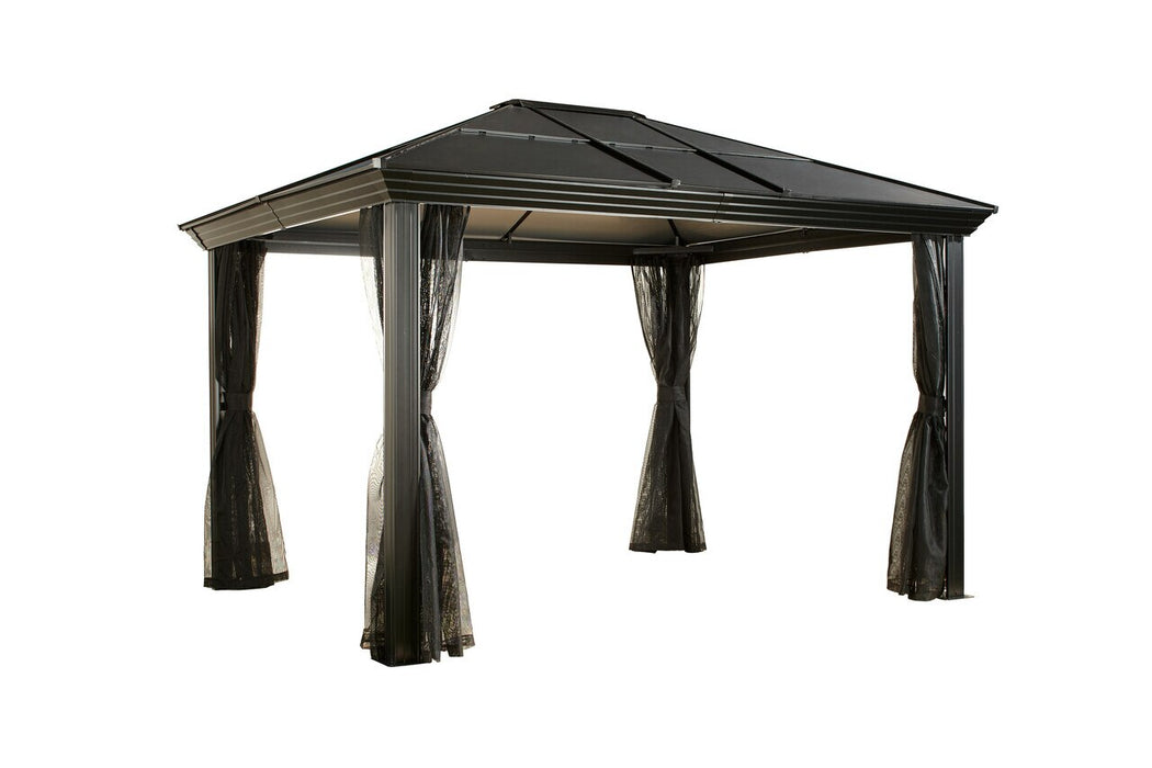 Sojag Cambridge #77 Gazebo 10'x12' With Mesh - Dark grey - Sojag Gazebo - Ambient Home