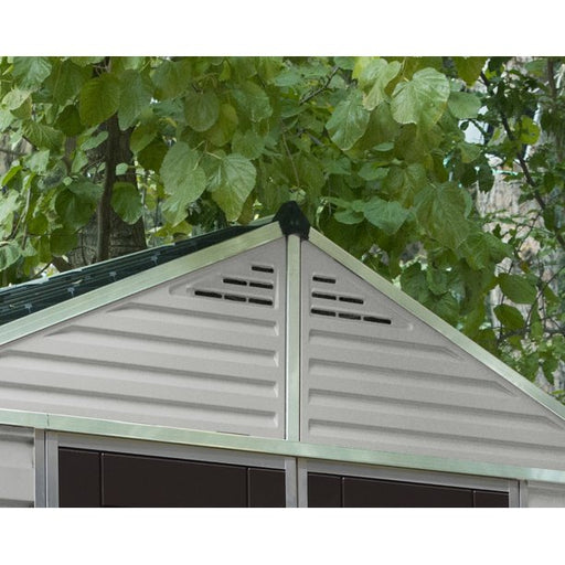 Palram - Canopia 8'W x 20'D Plastic Shed Kit w/ Skylight Roof - Tan (HG9820T) - Palram - Ambient Home