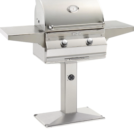 Fire Magic Choice C430S 24-Inch Natural/Propane Gas Grill With Analog Thermometer On Patio Post - C430S-RT1N-P6/C430S-RT1P-P6 - Fire Magic - Ambient Home