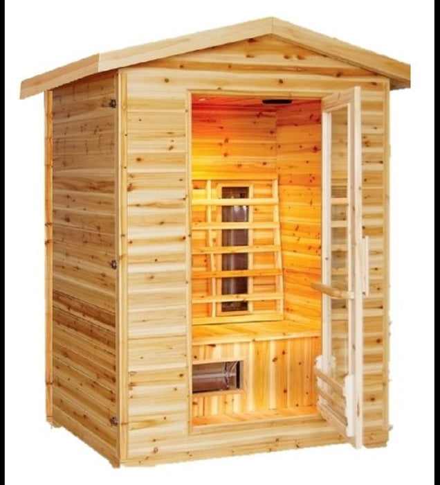 SunRay 2 Person Outdoor Burlington Infrared Sauna (HL200D) (83"H x 57"W x 46"D) - Sunray Saunas - Ambient Home