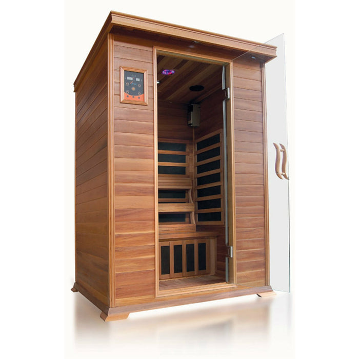 SunRay 2 Person Infrared Sauna Cedar - Sierra (HL200K) (75"H x 47"W x 45"D) - Sunray Saunas - Ambient Home