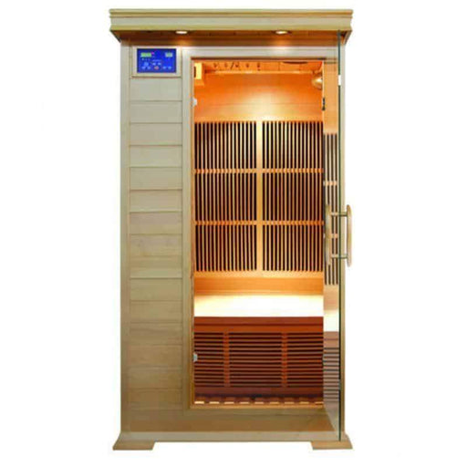 SunRay 1 Person Infrared Sauna - Barrett (HL100K2) (75"H x 36"W x 42"D) - Sunray Saunas - Ambient Home