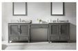 Design Element Estate 102" Grey Double Sink Bathroom Vanity Modular - Design Element - Ambient Home