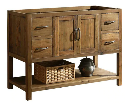 Design Element Austin Reclaimed Wood Bath Vanity Cabinet Only, Walnut Finish - Design Element - Ambient Home