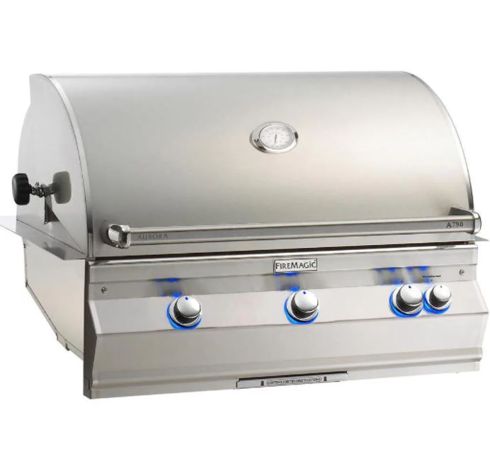 Fire Magic Aurora A790I 36-Inch Built-In Natural/Propane Gas Grill With Rotisserie And Analog Thermometer - A790I-8EAN / A790I-8EAP - Fire Magic - Ambient Home