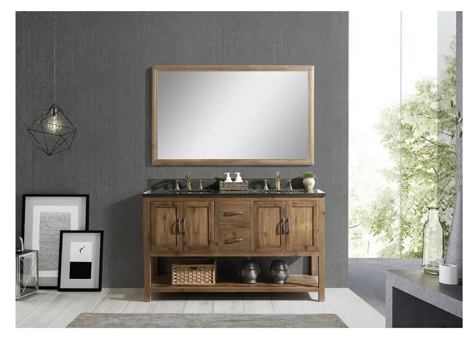 Design Element Austin Reclaimed Wood Bath Vanity Cabinet Only, Walnut Finish - Design Element - Ambient Home