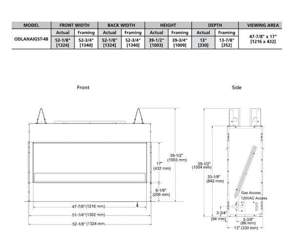 Majestic Lanai 48" See Thru Outdoor Linear Gas Fireplace | ODLANAIG-48 - Majestic - Ambient Home