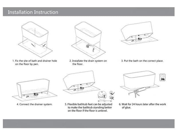 Legion Furniture WJ8620-W 70.7 Inch White Matt Solid Surface Tub, No Faucet - Legion Furniture Tubs - Ambient Home