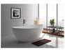 Legion Furniture WJ8643-W 63 Inch White Matt Solid Surface Tub, No Faucet - Legion Furniture Tubs - Ambient Home