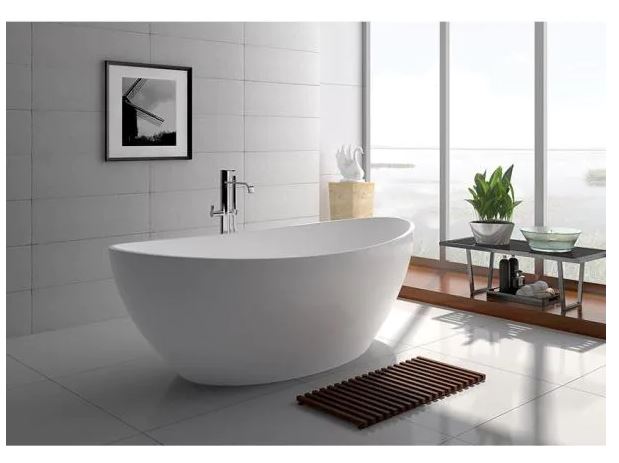 Legion Furniture WJ8643-W-L 71 Inch White Matt Solid Surface Tub, No Faucet - Legion Furniture Tubs - Ambient Home