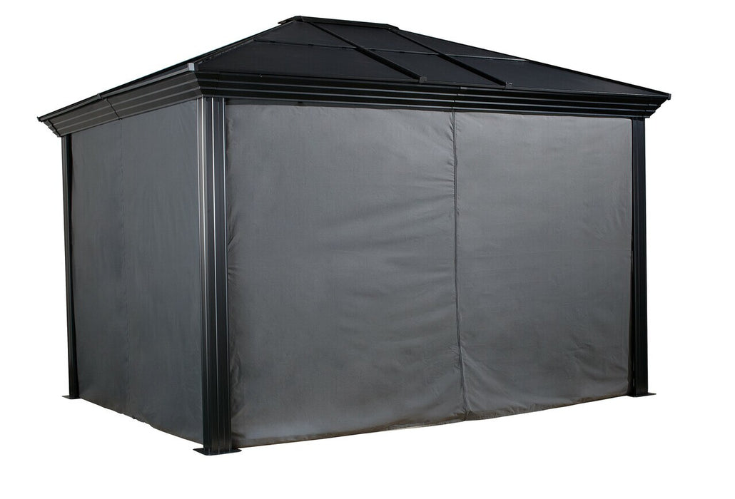 Sojag Cambridge #77 Gazebo 10'x12' With Mesh - Dark grey - Sojag Gazebo - Ambient Home