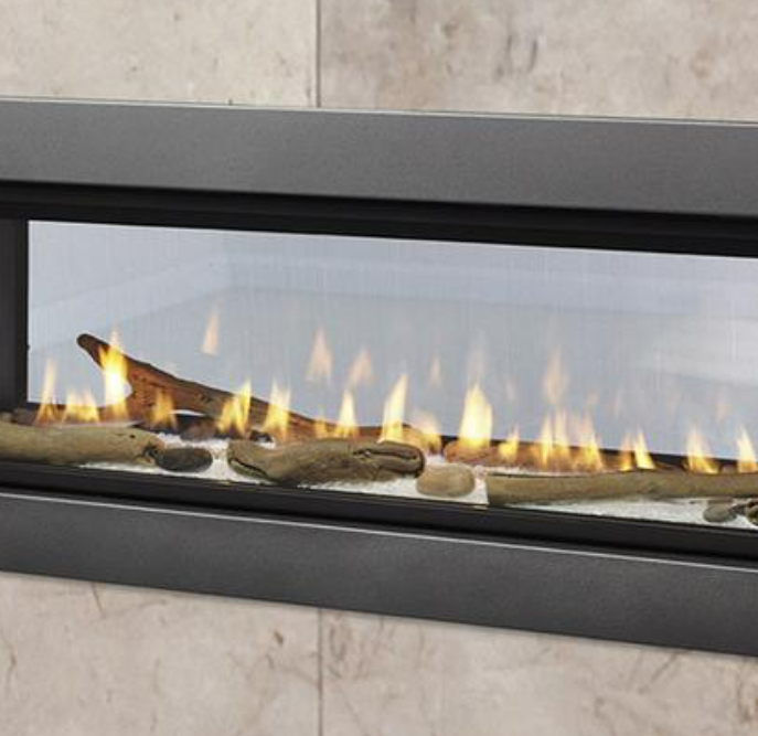 Majestic Echelon II 48 Inch See Through Linear Direct Vent Gas Fireplace | ECHEL48STIN-C | - Majestic - Ambient Home