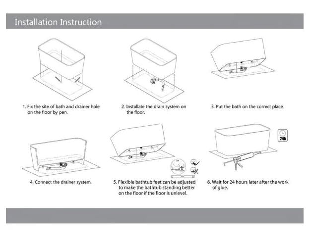 Legion Furniture WJ8617-W 63 Inch White Matt Solid Surface Tub, No Faucet - Legion Furniture Tubs - Ambient Home