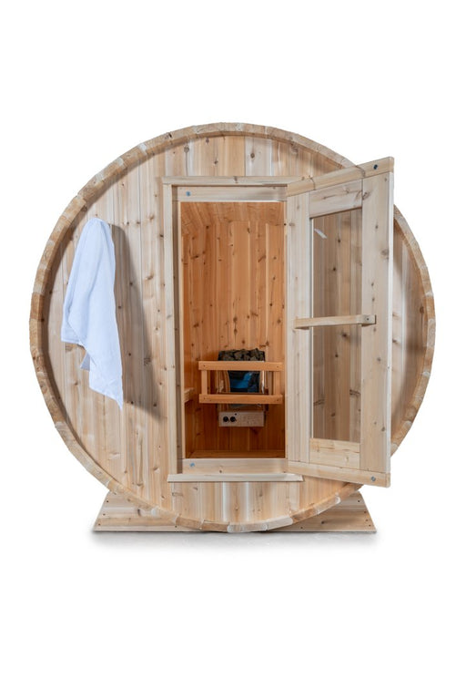 Dundalk Canadian Timber 2-4 Person Harmony Barrel Sauna - CTC22W - Dundalk LeisureCraft Saunas - Dundalk LeisureCraft - Ambient Home