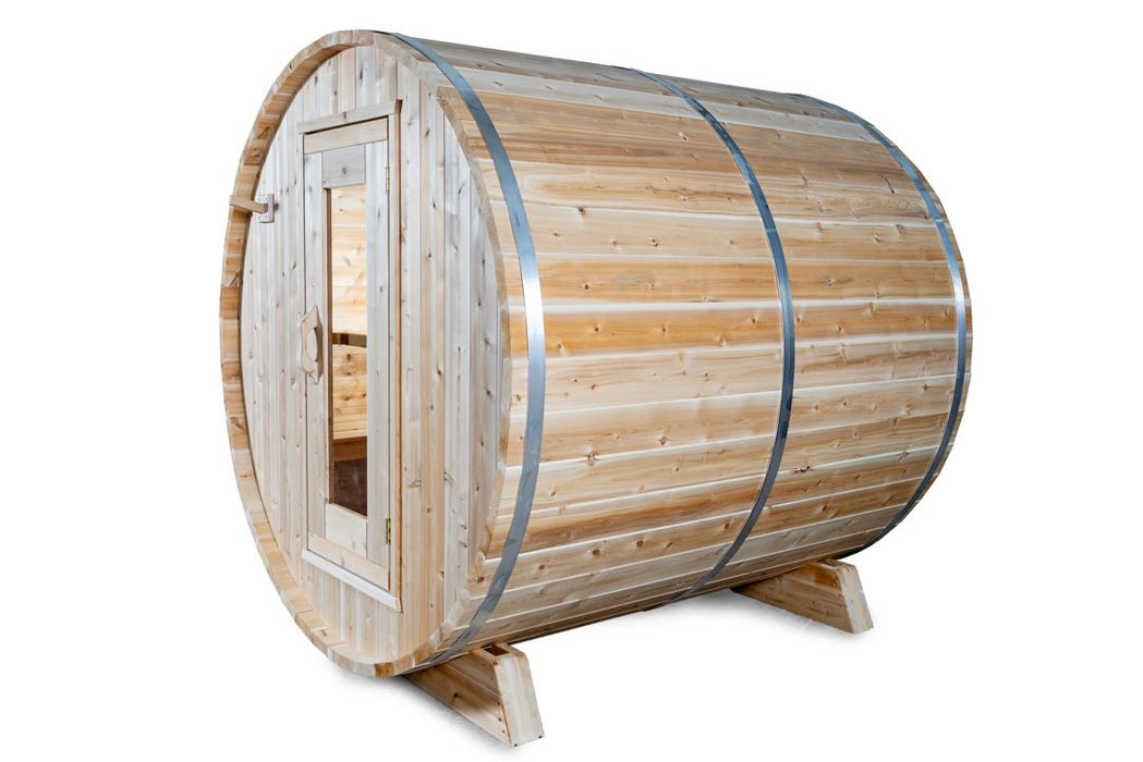 Dundalk Canadian Timber 2-4 Person Harmony Barrel Sauna - CTC22W - Dundalk LeisureCraft Saunas - Dundalk LeisureCraft - Ambient Home