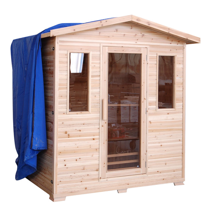 SunRay 3 Person Outdoor Grandby Infrared Sauna (HL300D) (83"H x 72"W x 47"D) - Sunray Saunas - Ambient Home