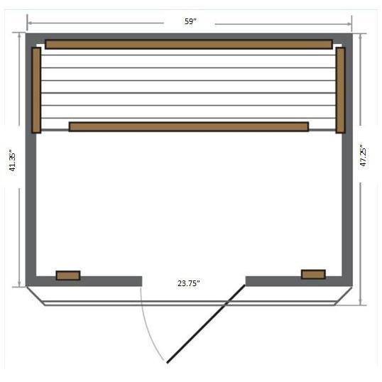 SunRay Savannah 3 Person Infrared Sauna (HL300K) (75"H x 59"W x 45"D) - Sunray Saunas - Ambient Home