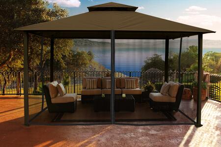 Paragon Outdoor Kingsbury 11' x 14' Gazebo with Top and Mosquito Netting - Paragon Outdoor - Ambient Home