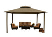 Paragon Outdoor Kingsbury 11' x 14' Gazebo with Top and Mosquito Netting - Paragon Outdoor - Ambient Home